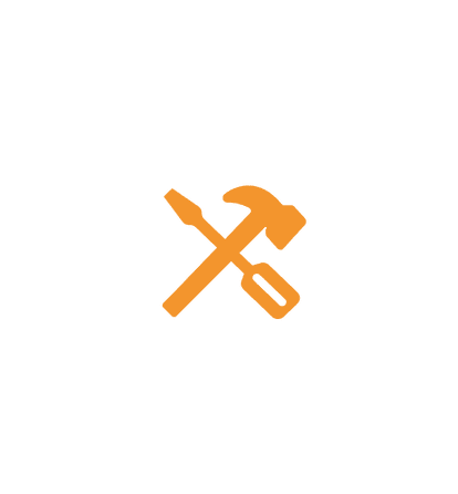 Screwdriver icon and hammer symbolizing the competitive advantage of service requests